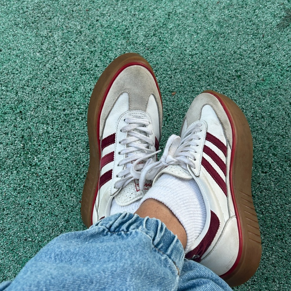 Adidas Super Sleek 72 White Burgundy Gum W